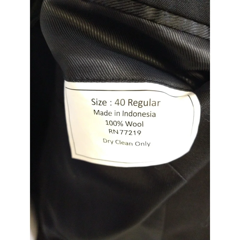READ Pronto Uomo Platinum Blazer Men 40R 42 Black Wool 2 Button Jacket Coat